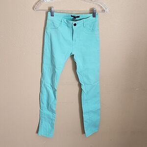 Aqua Green Skinny Jean Jegging size Small 24 inch waist